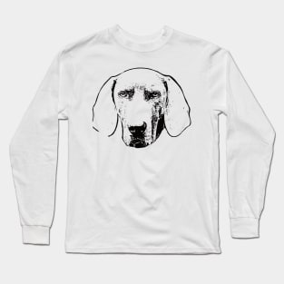 Weimaraner Face Design Long Sleeve T-Shirt